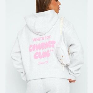 White Fox Comfort Club Oversized Hoodie Mist L/XL